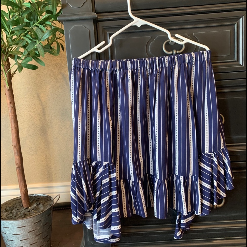 EUC stripped off the shoulder blouse